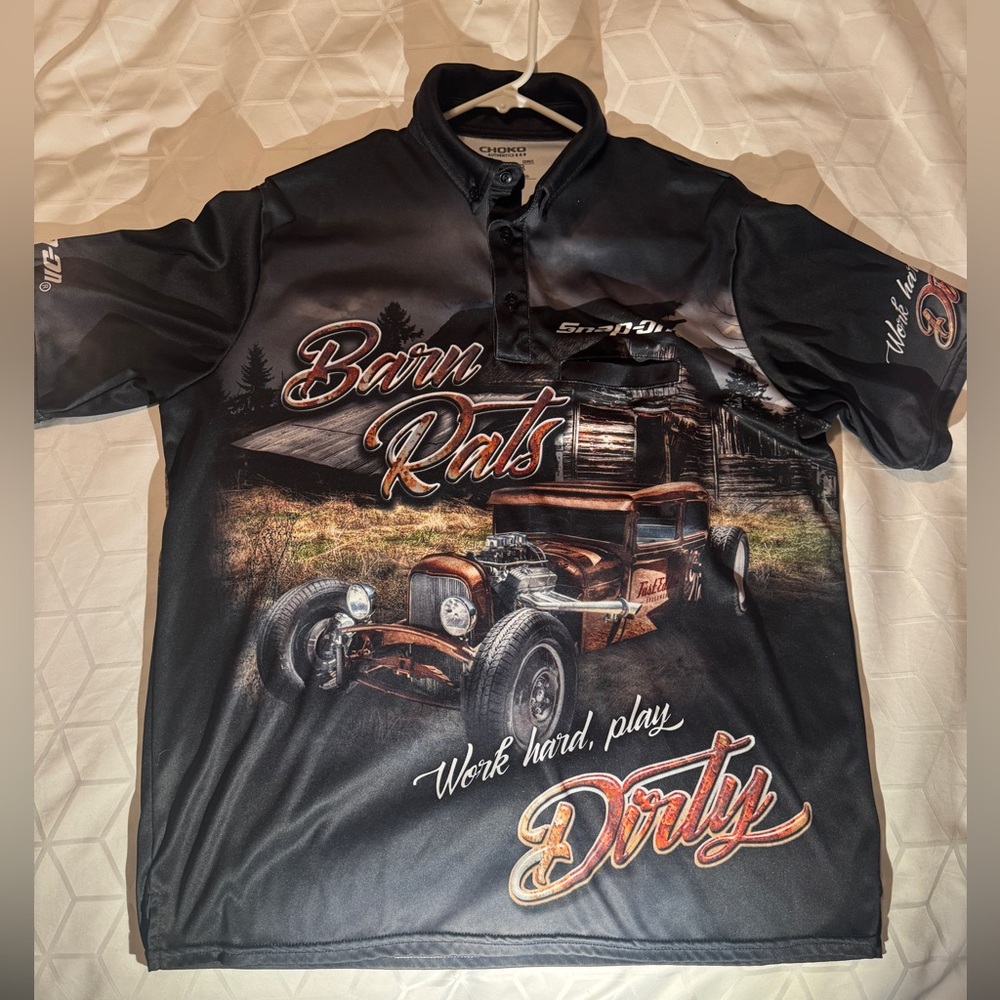 Choko Barn Rats "Snap On" Mechanics Shirt "Rat Rods" Size Small